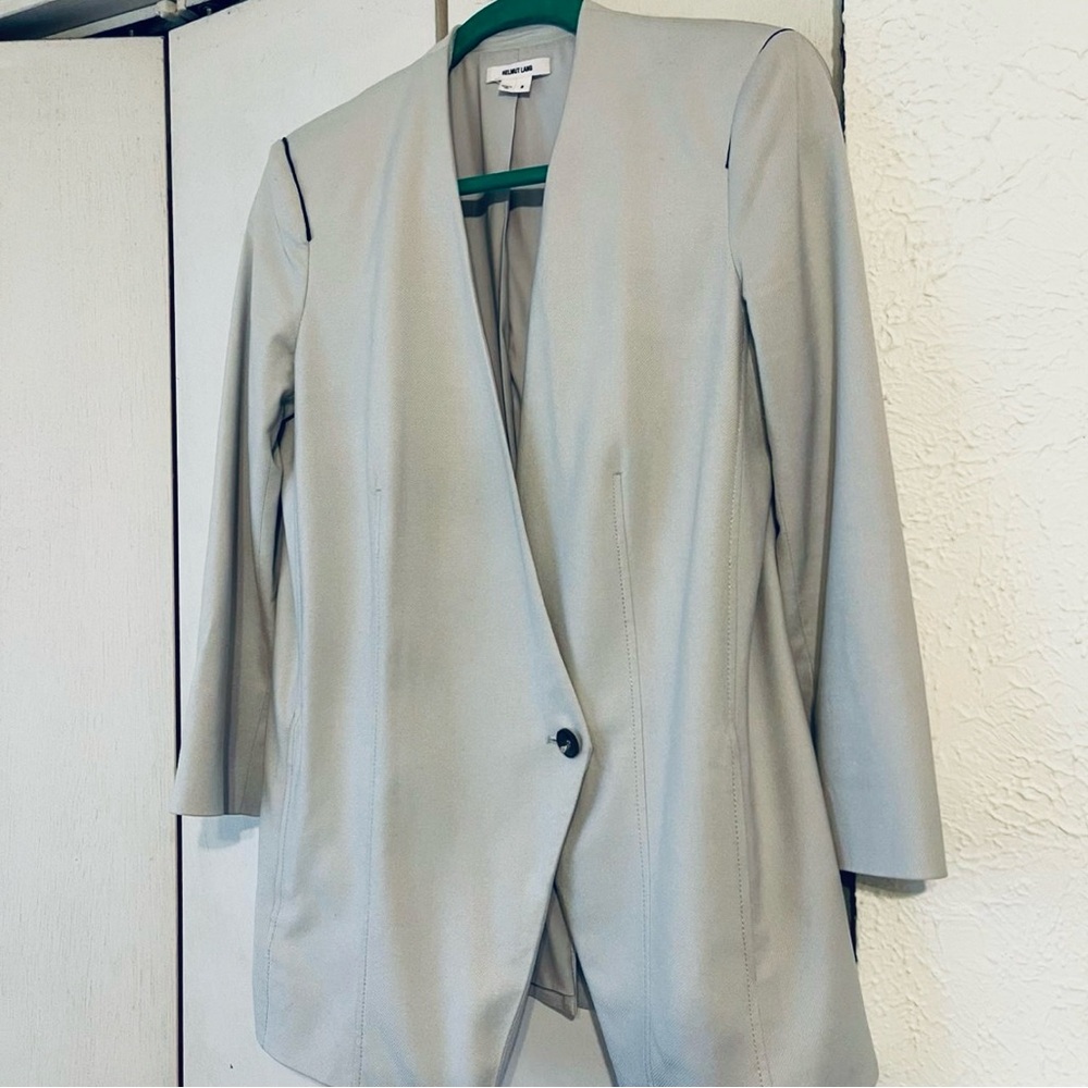 Helmut Lang Gray Blazer Modern Minimalist Suit Jacket